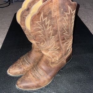 Brown cowboy boots